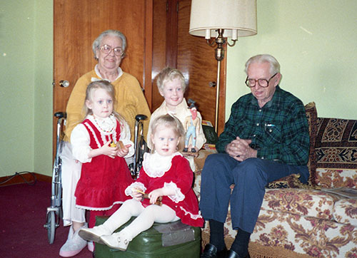 Ida Ehrman with grandkids