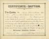 Certificate - Baptism - Amos Elbert Hinks